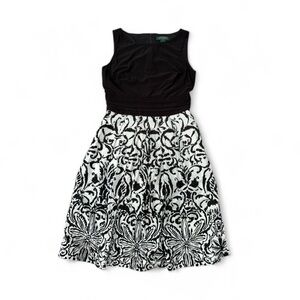 Ralph Lauren Black and White Midi Dress